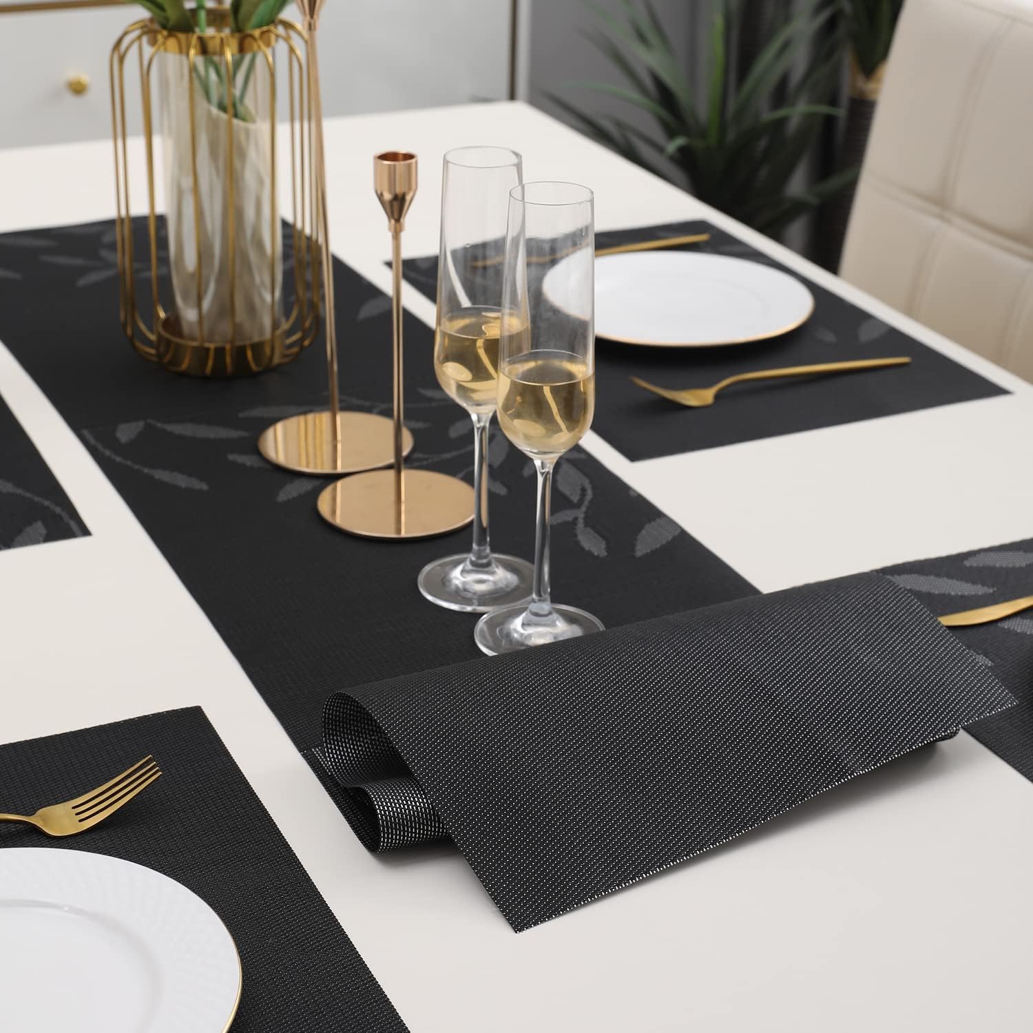 Luxury Runner Set | 6 Pcs PlaceMat With 1 Pcs Runner (6+1=7 Pcs)